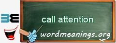 WordMeaning blackboard for call attention